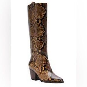 Tall Western Snake Print Boots
